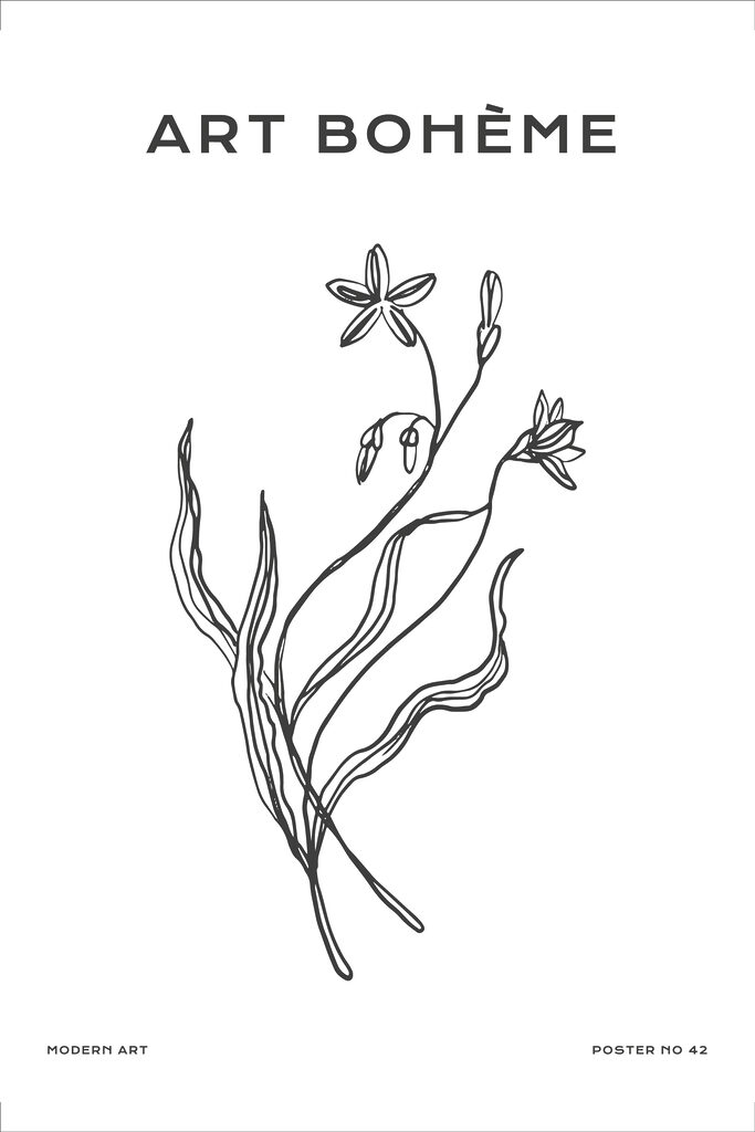 A drawing of a flower