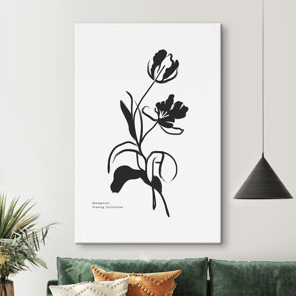 A black and white drawing of a flower A black and white drawing of a flower