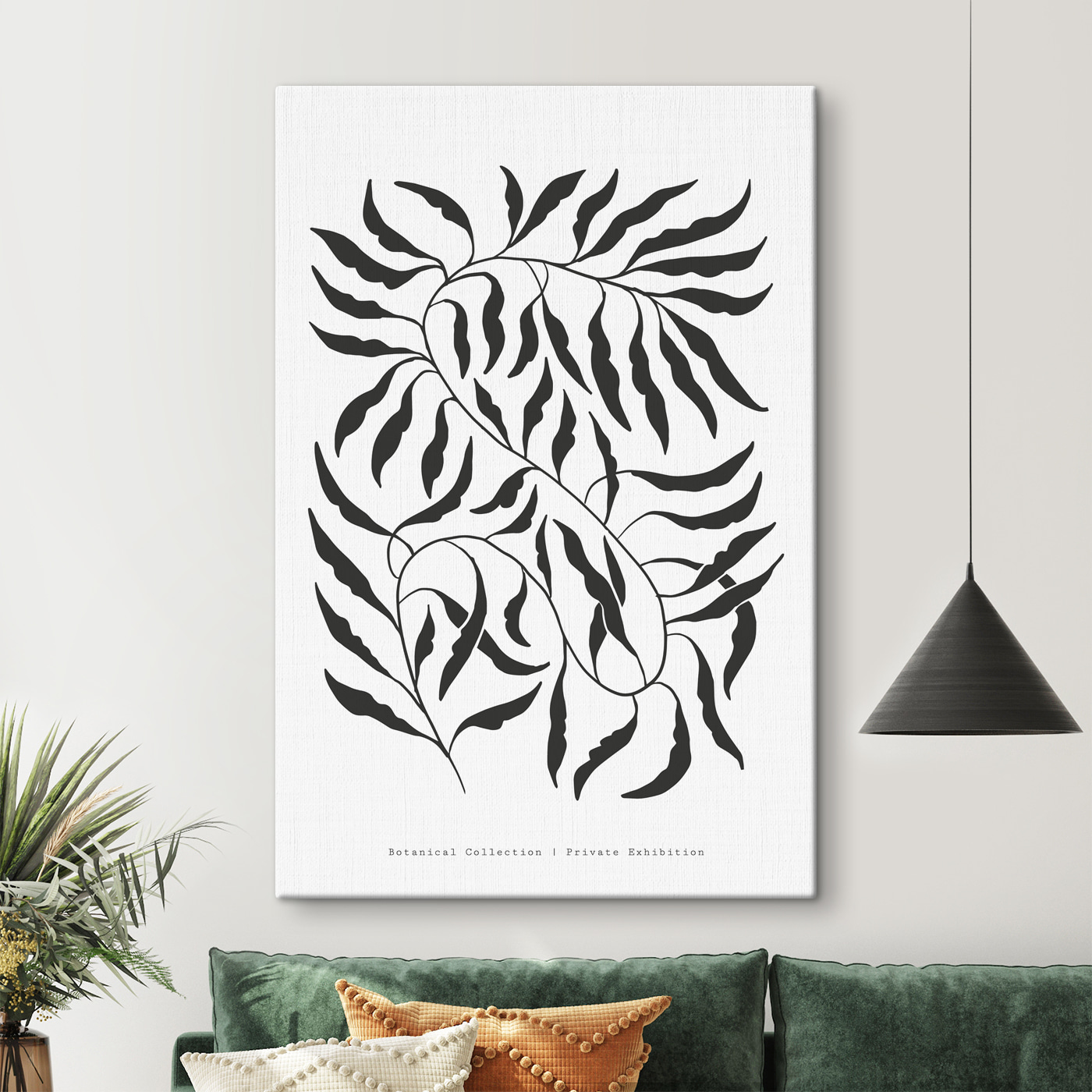 A black and white drawing of leaves