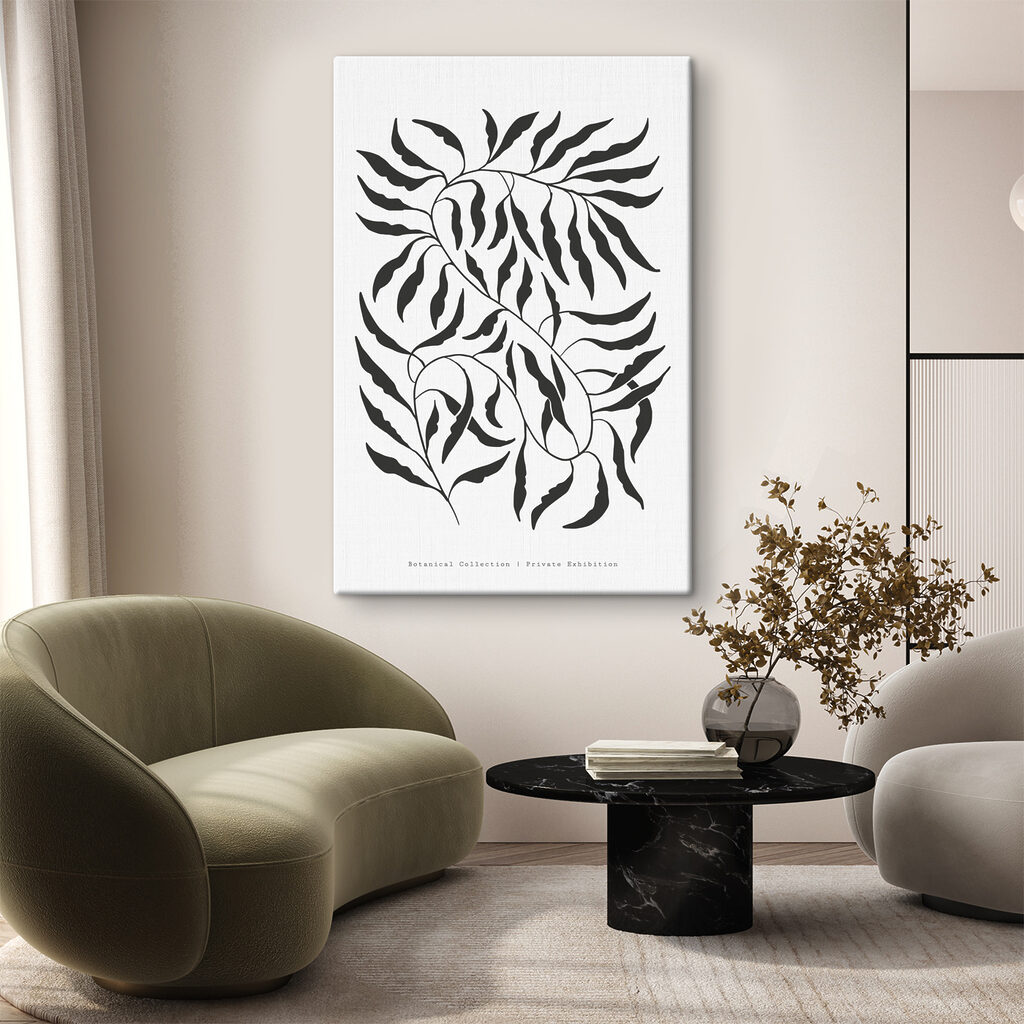 A black and white drawing of leaves