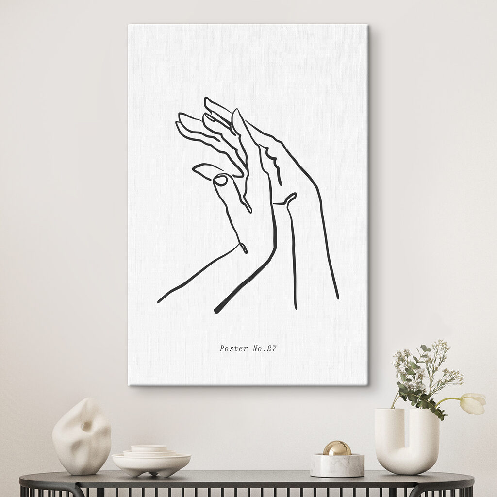 A drawing of a pair of hands
