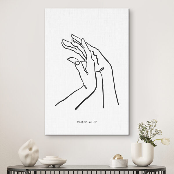 Cuadros Cuadros Un dibujo de un par de manos (SKU: s37931)