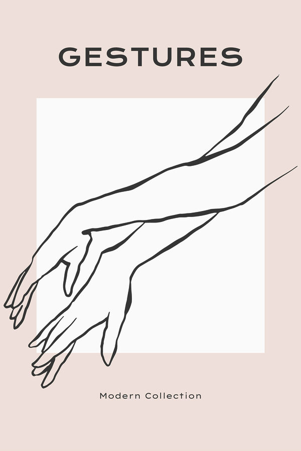 A drawing of two hands
