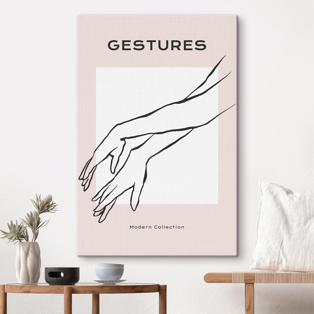 A drawing of two hands