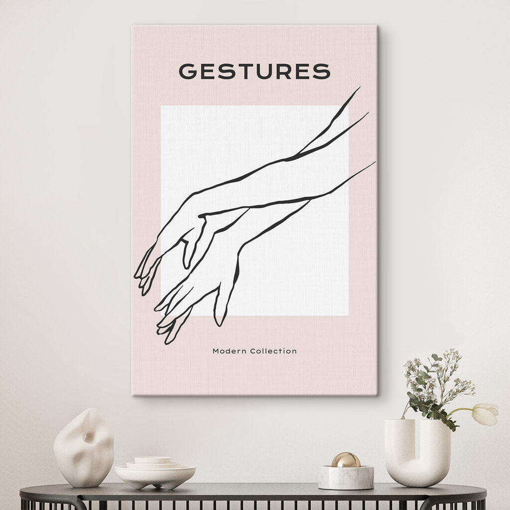 A drawing of two hands