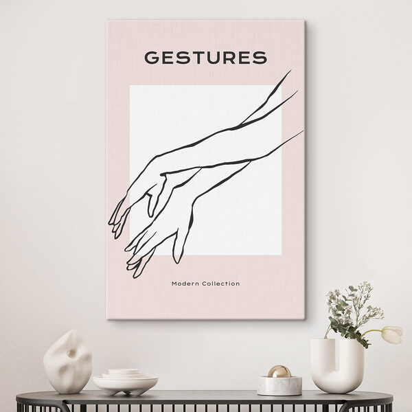 A drawing of two hands