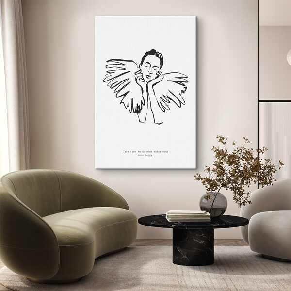 Cuadros Cuadros Un dibujo de una mujer con alas (SKU: s37933)