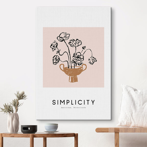 A drawing of flowers in a vase