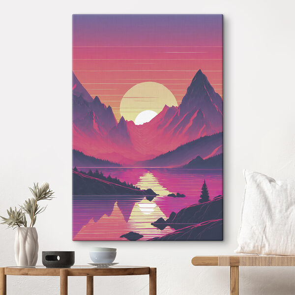 Cuadros Una puesta de sol sobre una cordillera (SKU: s38001) Cuadros Cuadros Una puesta de sol sobre una cordillera (SKU: s38001)