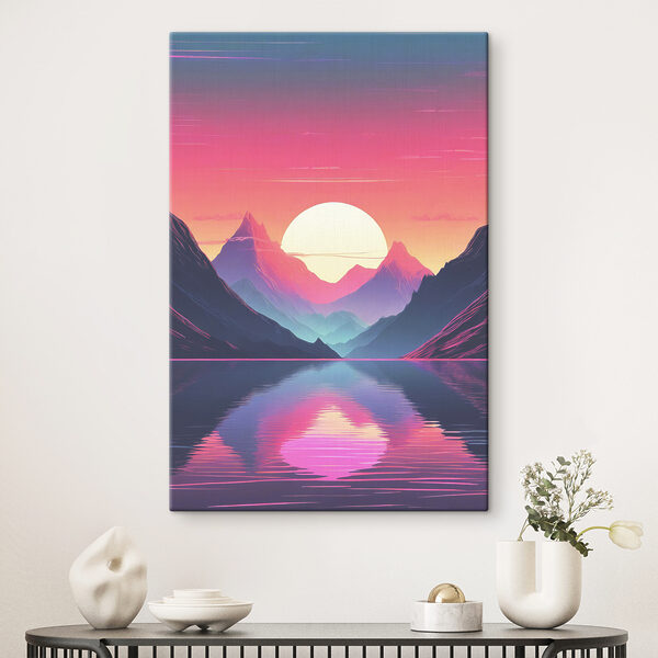 Cuadros Una puesta de sol sobre una cordillera (SKU: s38002) Cuadros Cuadros Una puesta de sol sobre una cordillera (SKU: s38002)