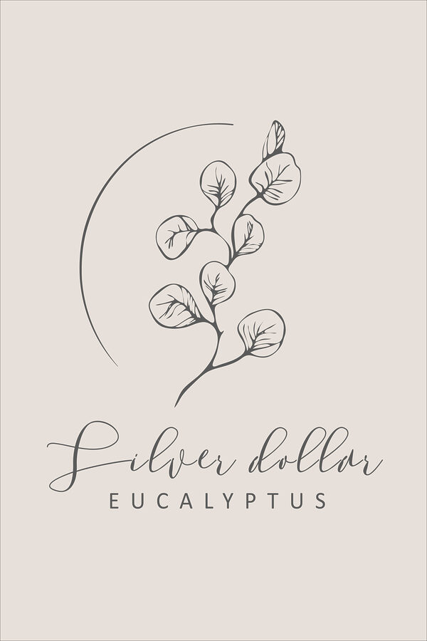 A logo with a branch and leaves