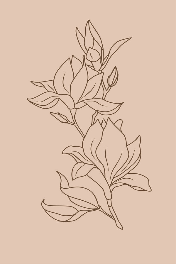 A drawing of a flower
