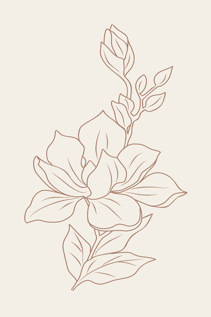 A drawing of a flower