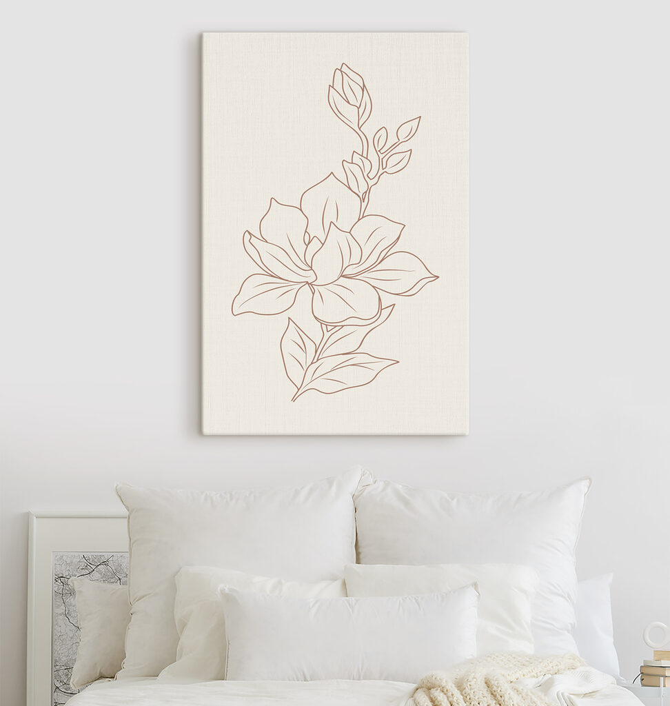 A drawing of a flower