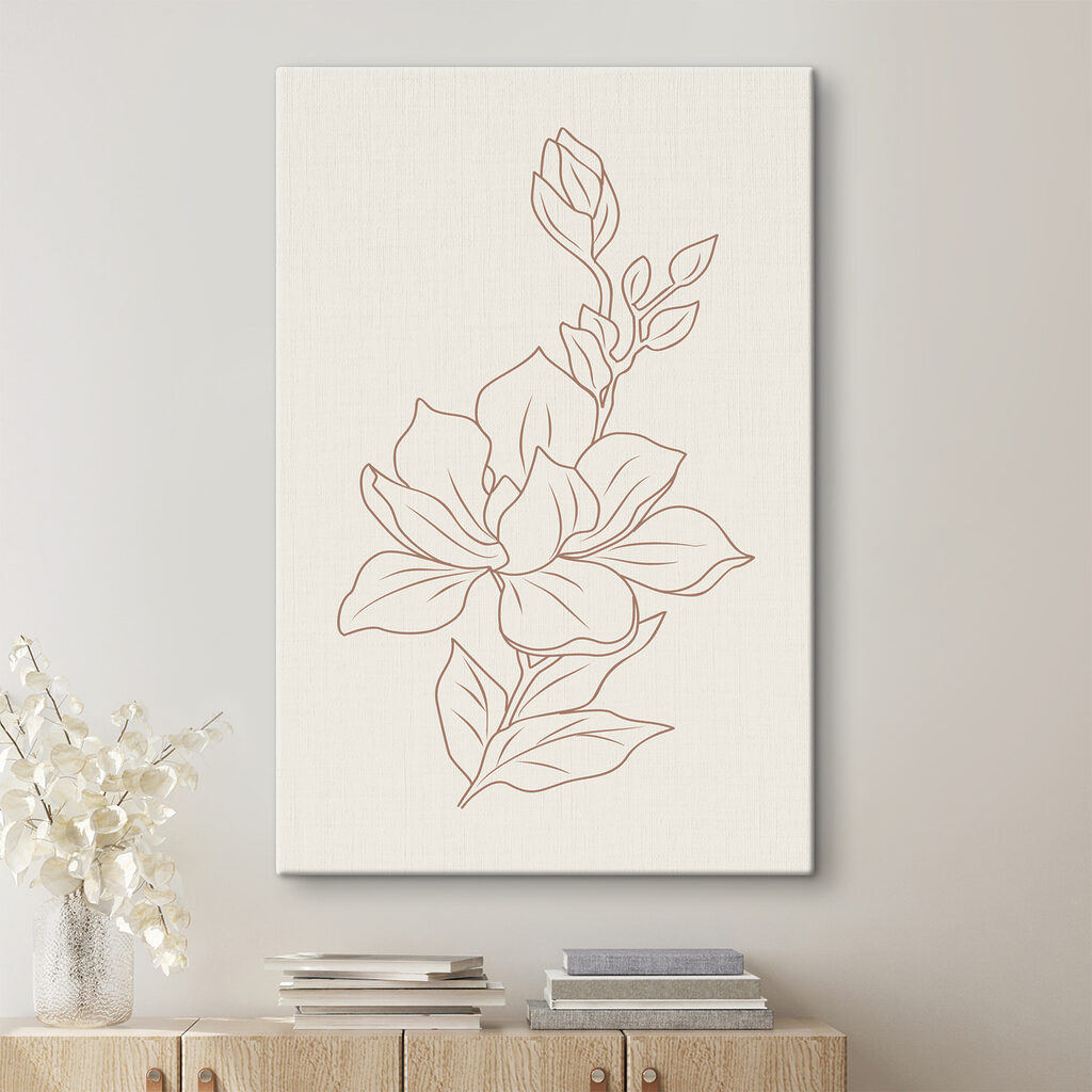 A drawing of a flower