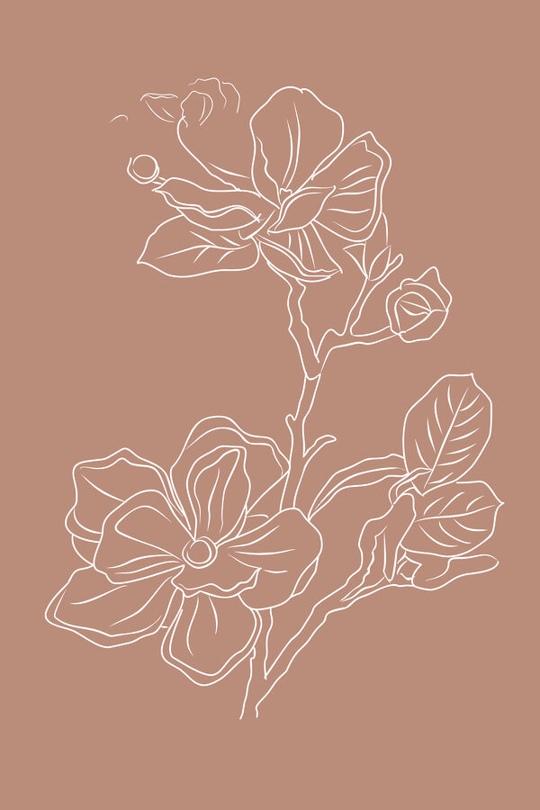 A drawing of a flower