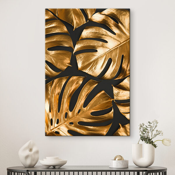 Gleaming metallic leaves, dramatic allure Gleaming metallic leaves, dramatic allure