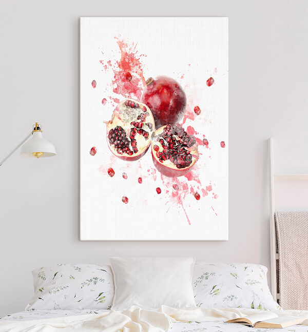 A pomegranate cut in half A pomegranate cut in half