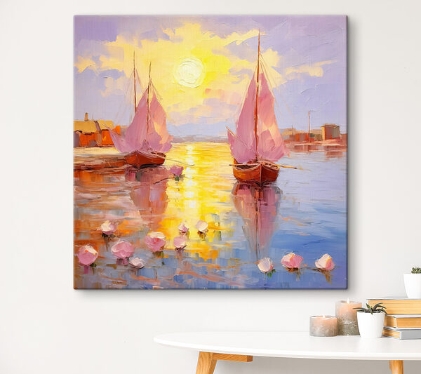 Cuadros Cuadros Un cuadro de barcos en el agua (SKU: s37881)