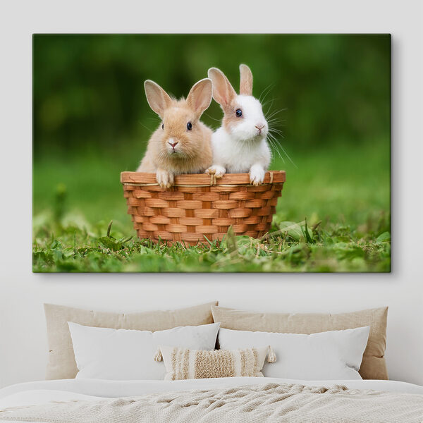 Cuadros Dos conejitos en una cesta (SKU: s37760) Cuadros Cuadros Dos conejitos en una cesta (SKU: s37760)