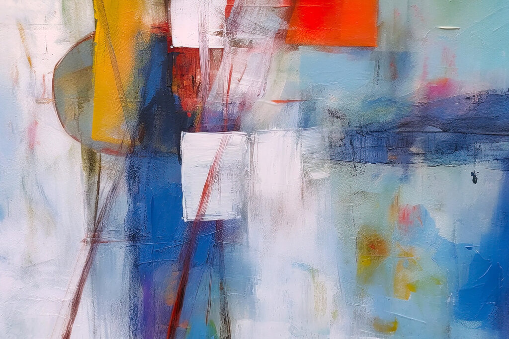 A painting of different colors