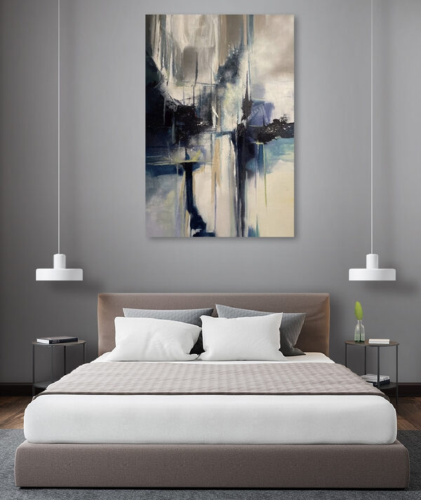 A painting of a city A painting of a city