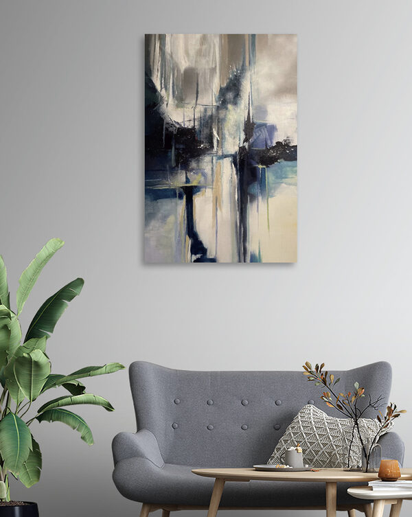 A painting of a city A painting of a city
