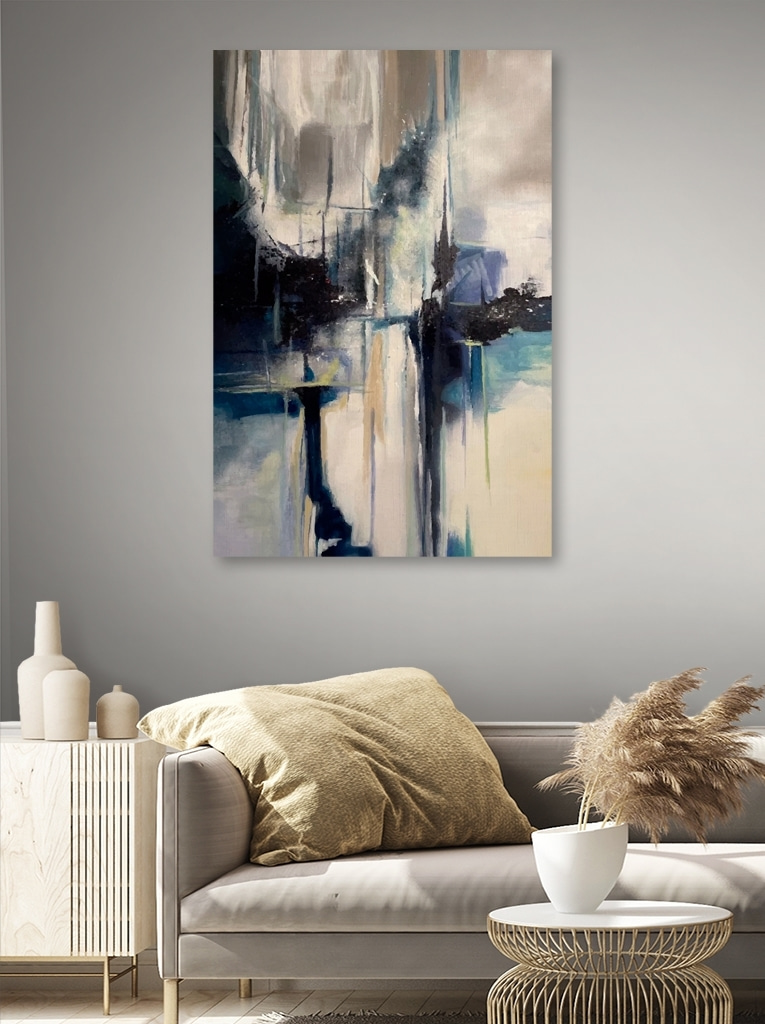 A painting of a city A painting of a city