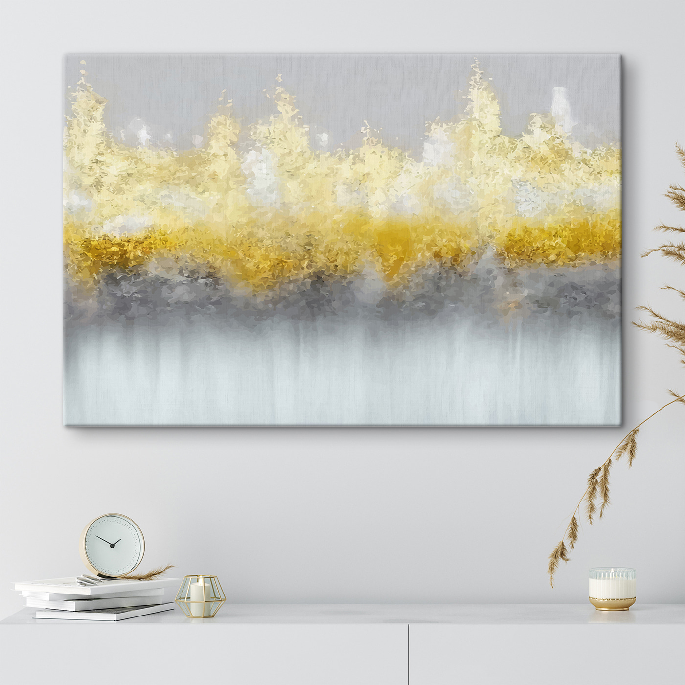 A yellow and grey smoke