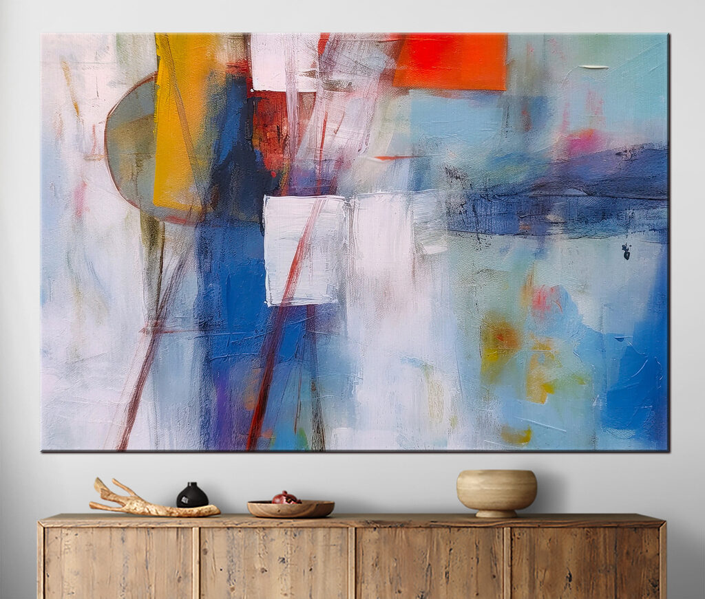 A painting of different colors