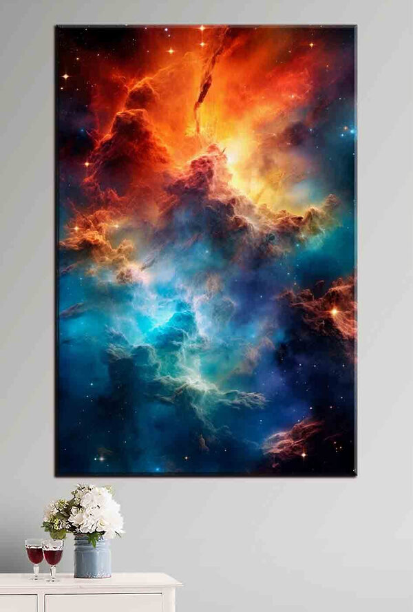 Cuadros Nubes de colores y estrellas en el espacio (SKU: s35365) Cuadros Cuadros Nubes de colores y estrellas en el espacio (SKU: s35365)