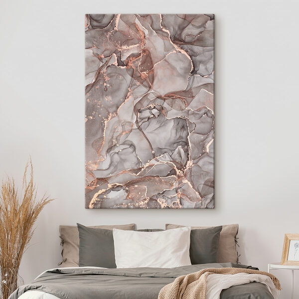 A close up of a painting