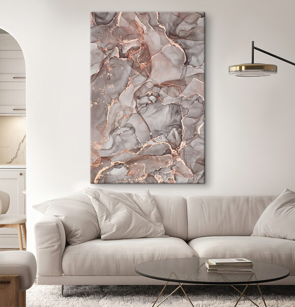A close up of a painting