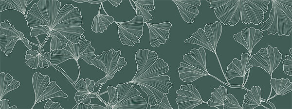 Un dibujo de hojas sobre fondo verde Un dibujo de hojas sobre fondo verde
