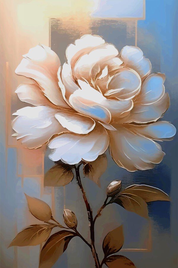 A painting of a flower A painting of a flower