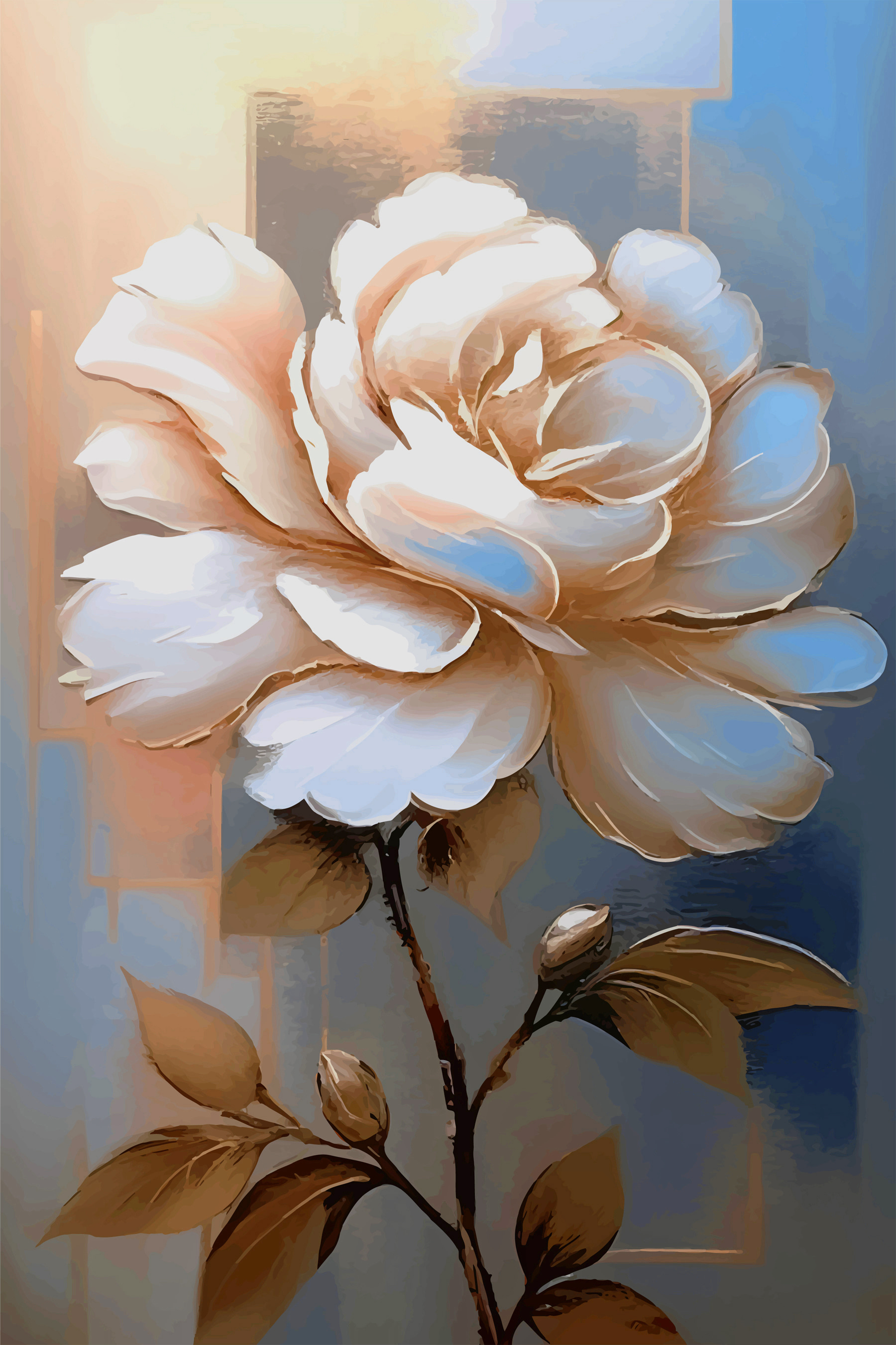 A painting of a flower A painting of a flower
