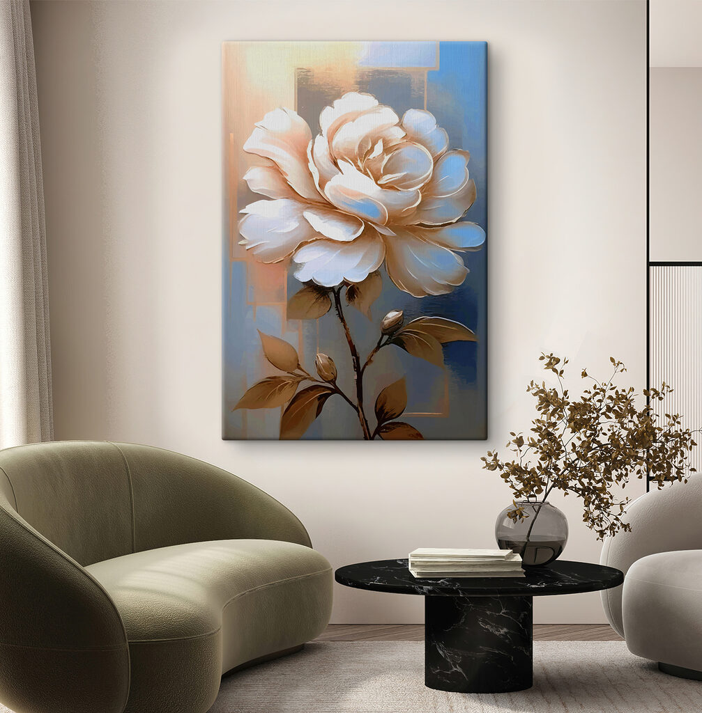 A painting of a flower A painting of a flower