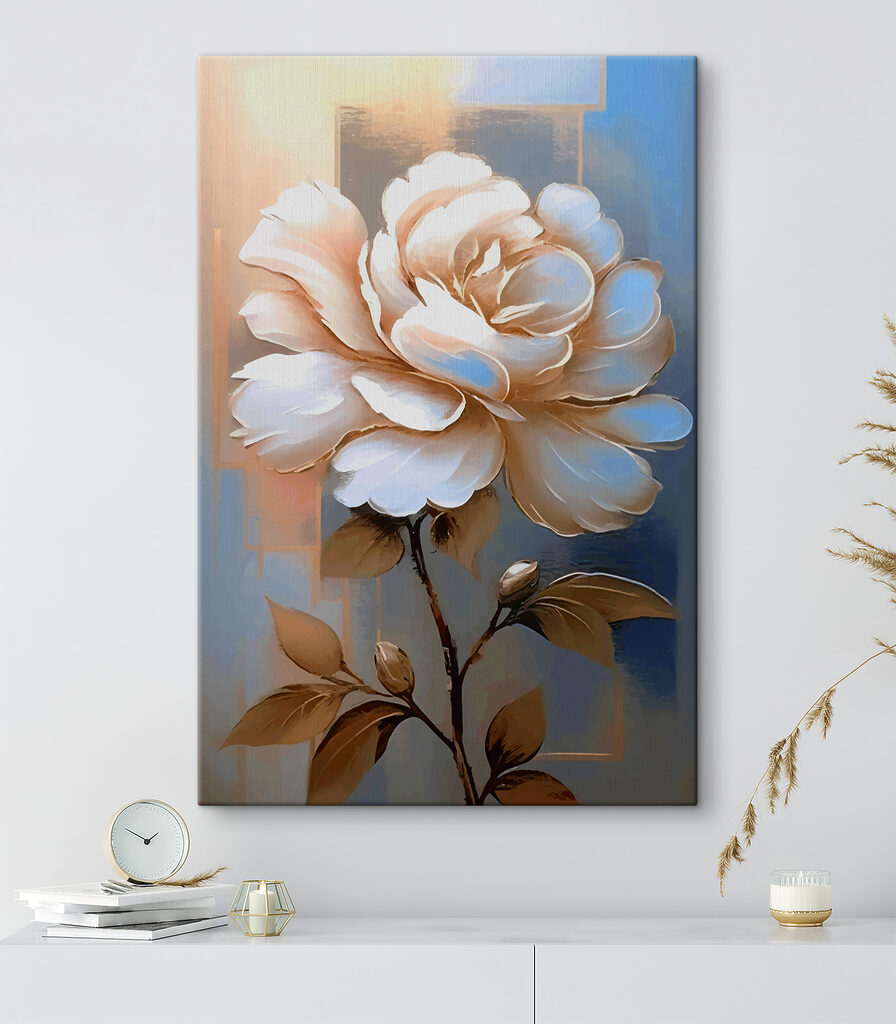 A painting of a flower A painting of a flower