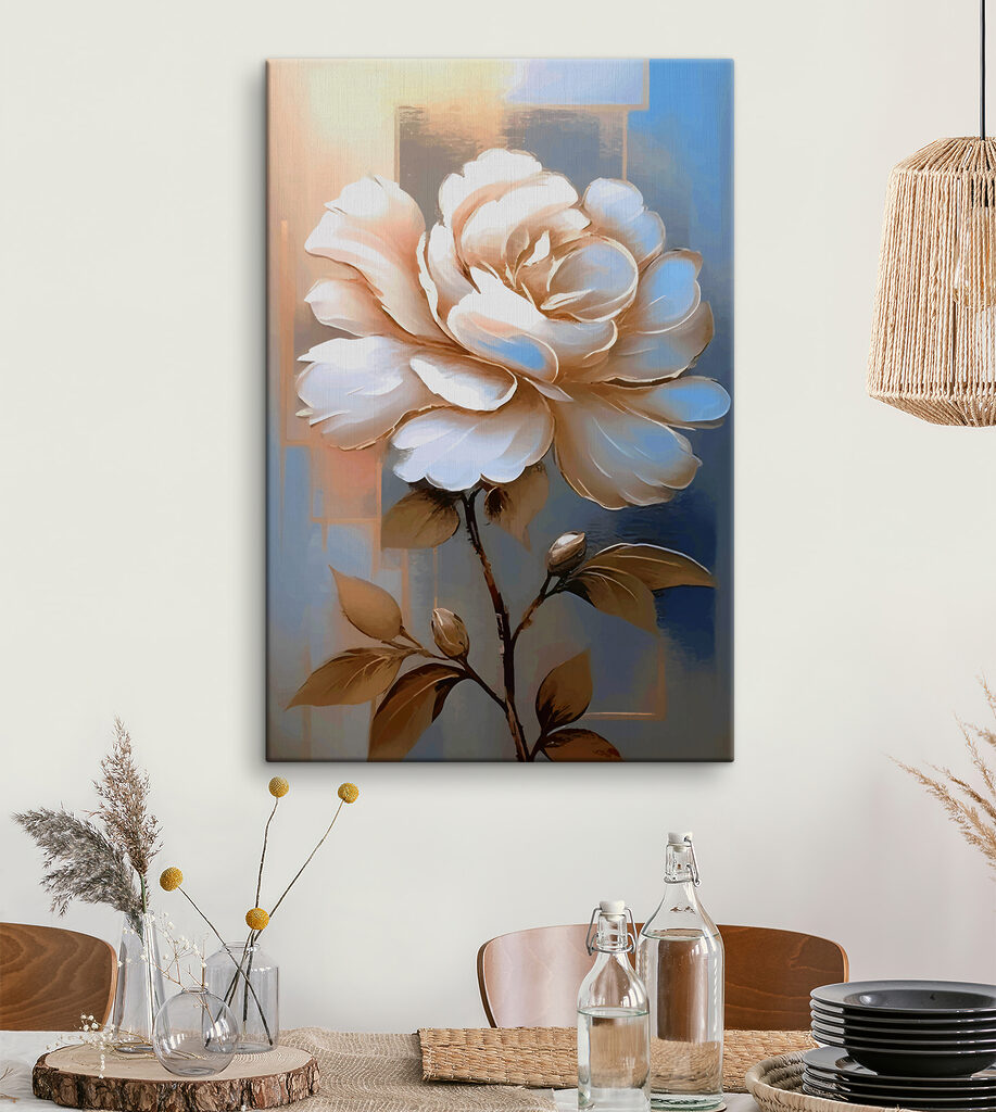 A painting of a flower A painting of a flower