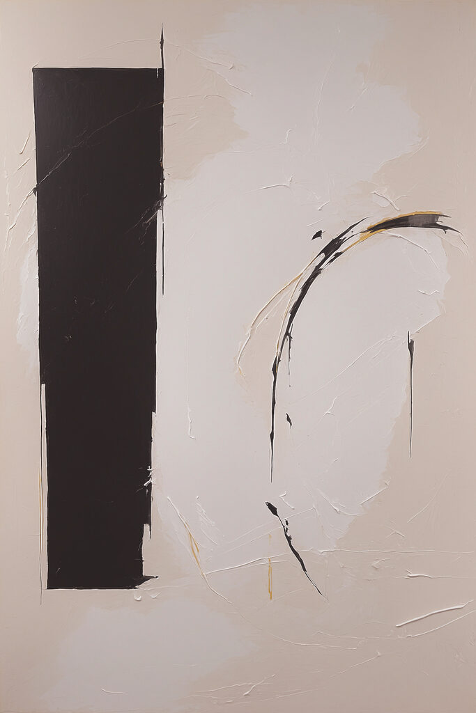 A black and white rectangular object with yellow lines A black and white rectangular object with yellow lines