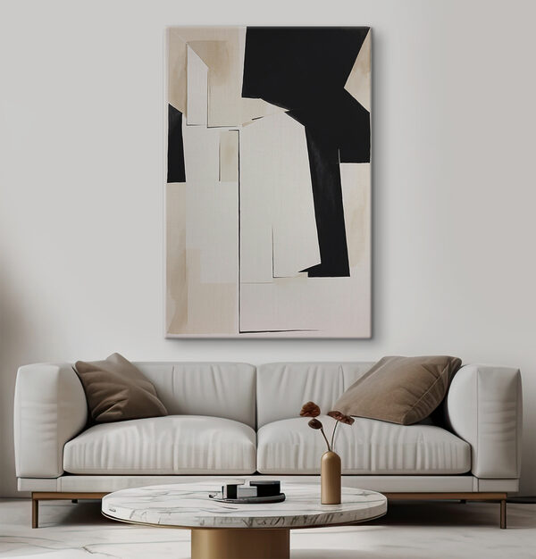 Cuadros Una obra de arte en blanco y negro