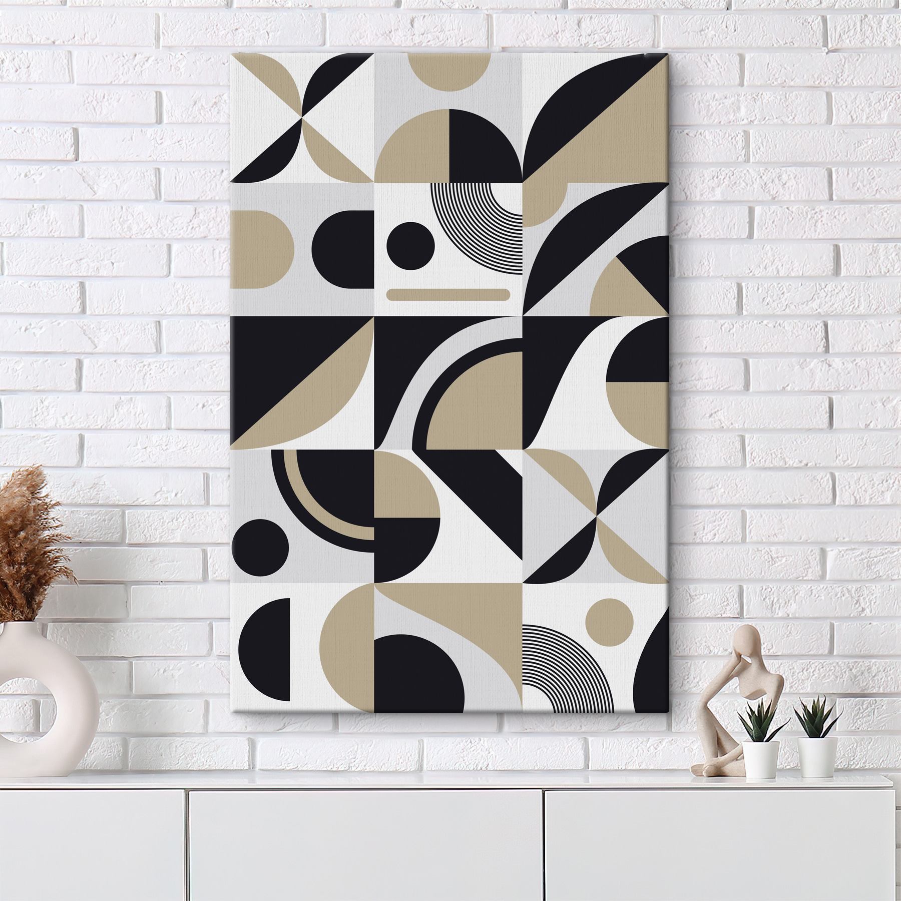 A pattern of geometric shapes A pattern of geometric shapes