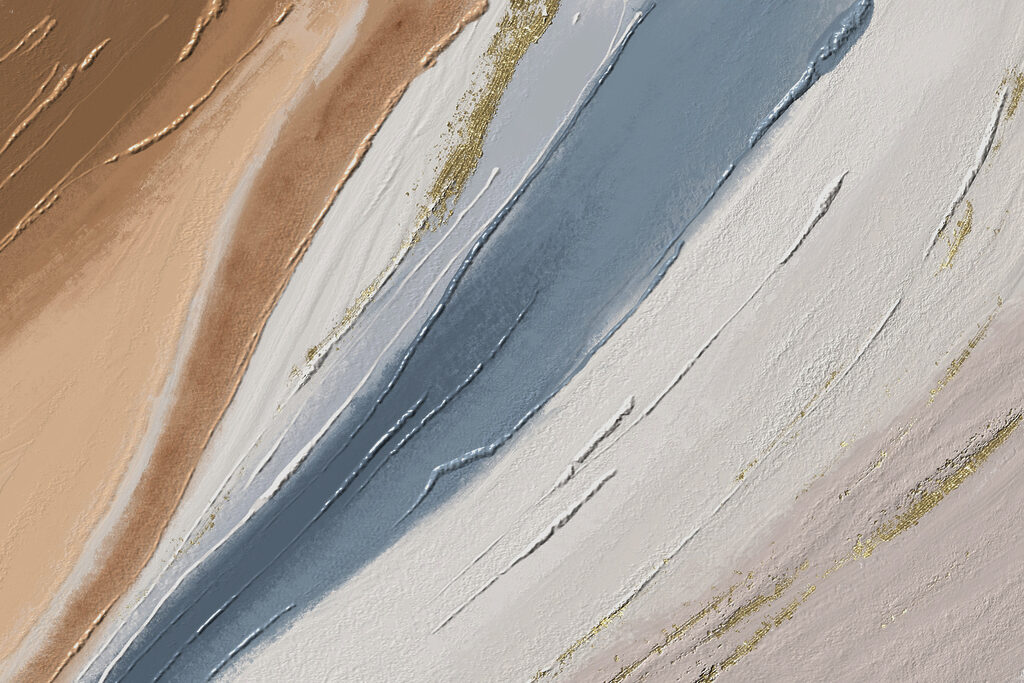 A close up of a painting