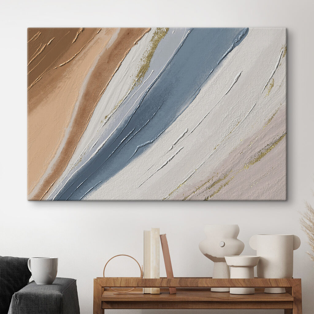 A close up of a painting