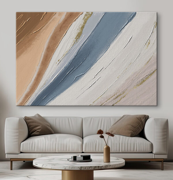 A close up of a painting