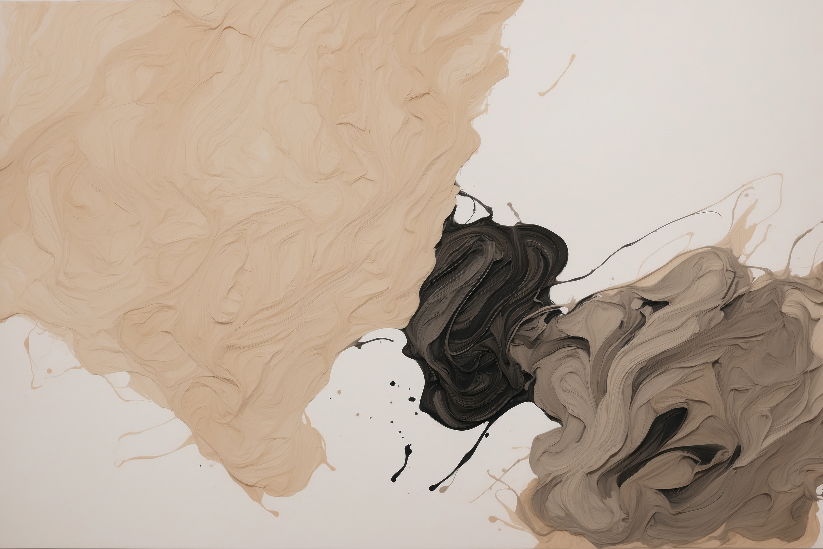 A close up of a painting