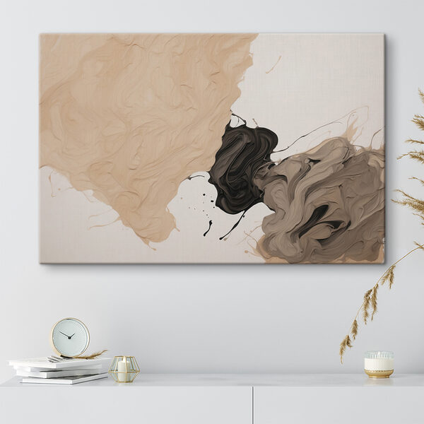 A close up of a painting