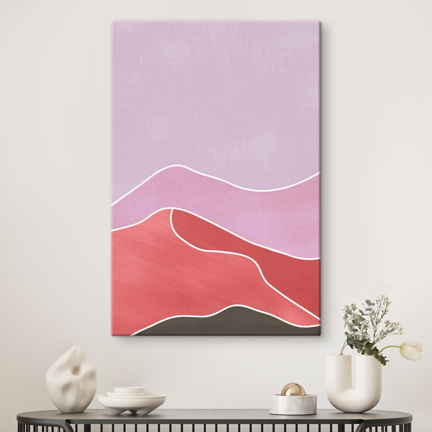 A pink and purple landscape A pink and purple landscape