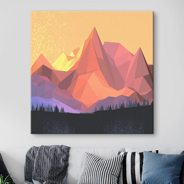 A low poly mountain range A low poly mountain range