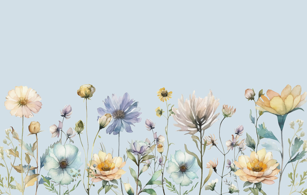Una acuarela de flores Una acuarela de flores